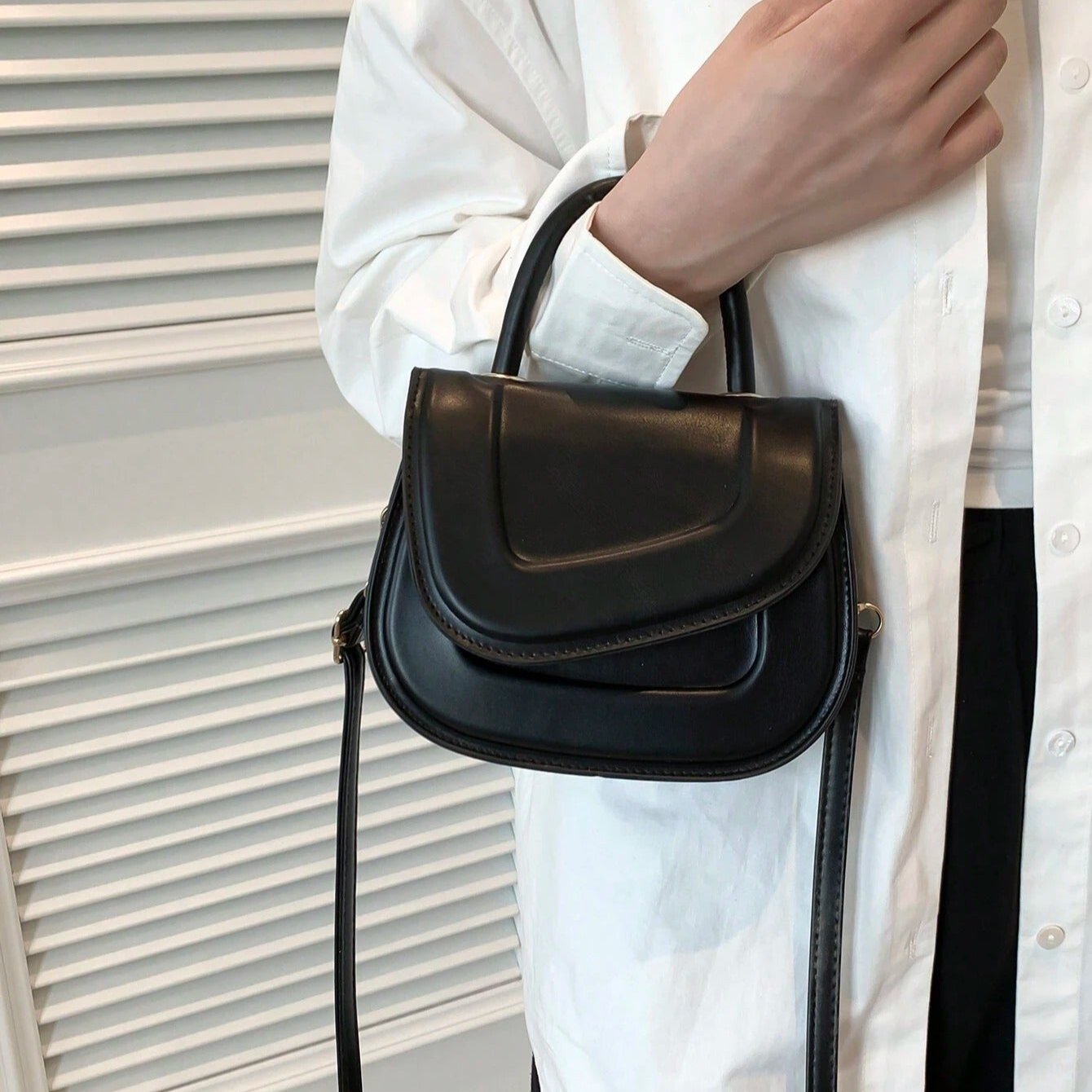 Briella® | Luxe Statement Minimalist Saddle Bag