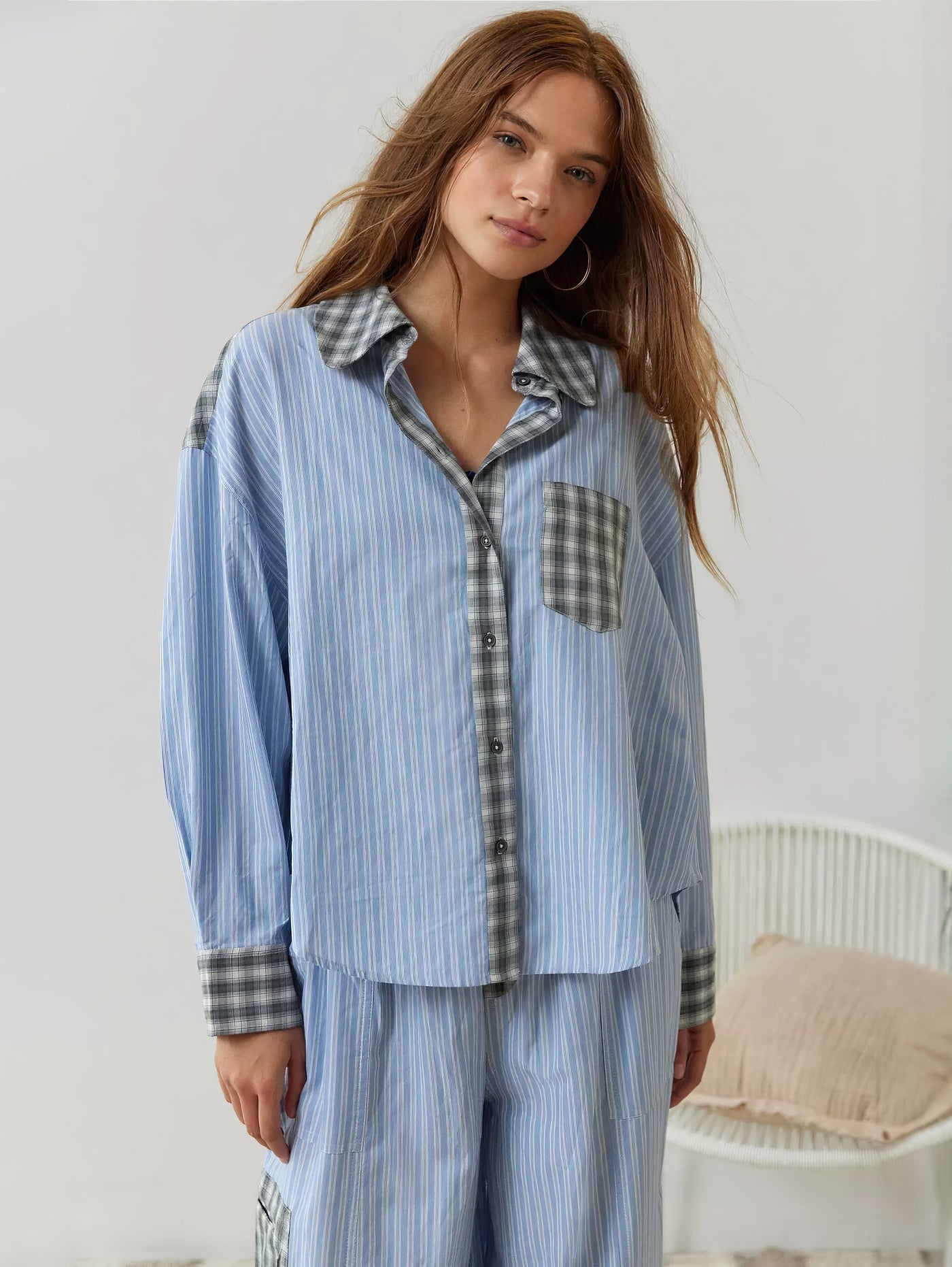 Ava 2-Piece Women's Loungewear Set – Plaid Pajamas