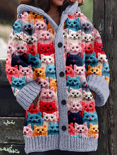 Patricia™ Cozy Autumn Cats Cardigan