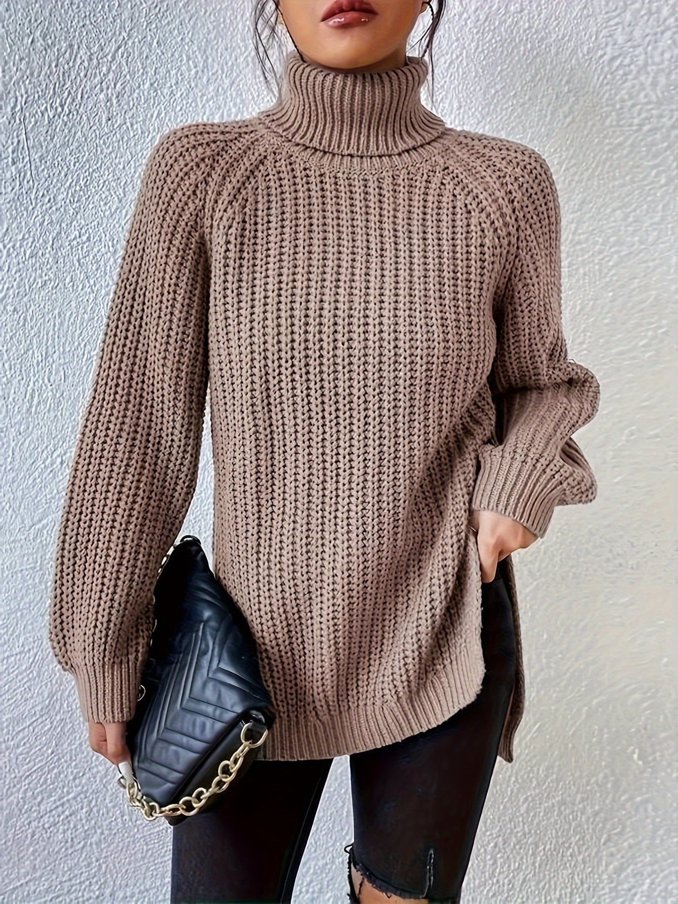 Isabella™ Knitted Turtleneck Sweater