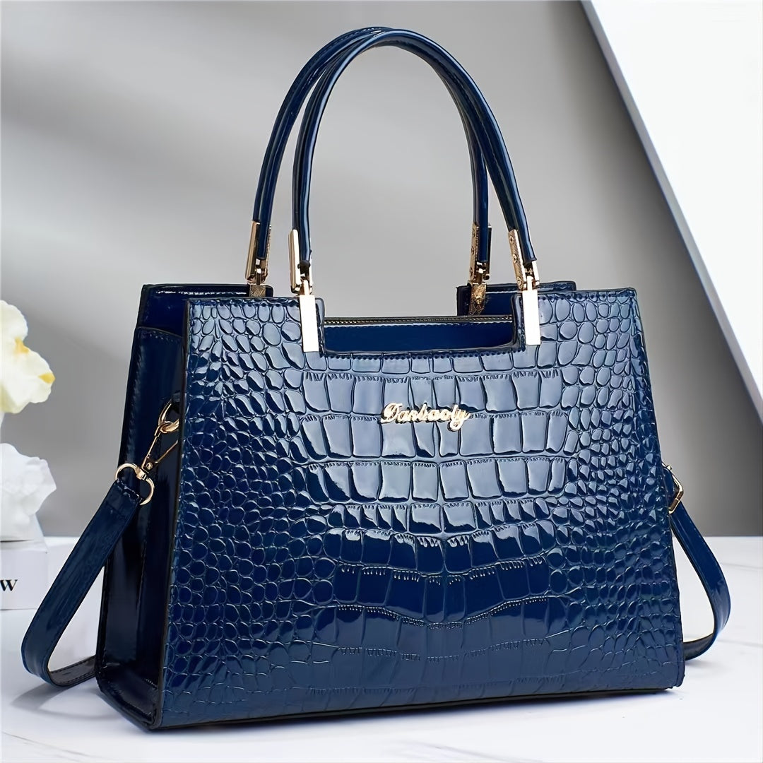 Gabriella® | Shine Luxury Handbag with Crocodile Print