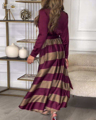 Nancy™ Striped Elegant Dress