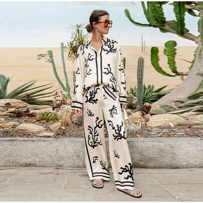 Aurora – Chic Printed Suit for Effortless Elegance