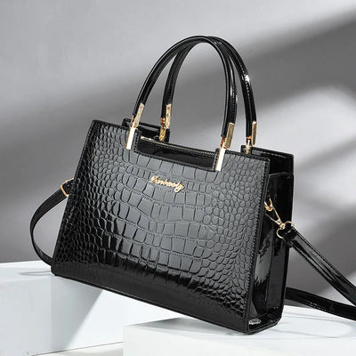 Gabriella® | Shine Luxury Handbag with Crocodile Print