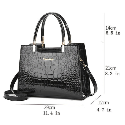 Gabriella® | Shine Luxury Handbag with Crocodile Print