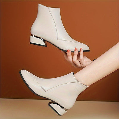 Ava | Ankle Boots with Heel and Zipper Closure