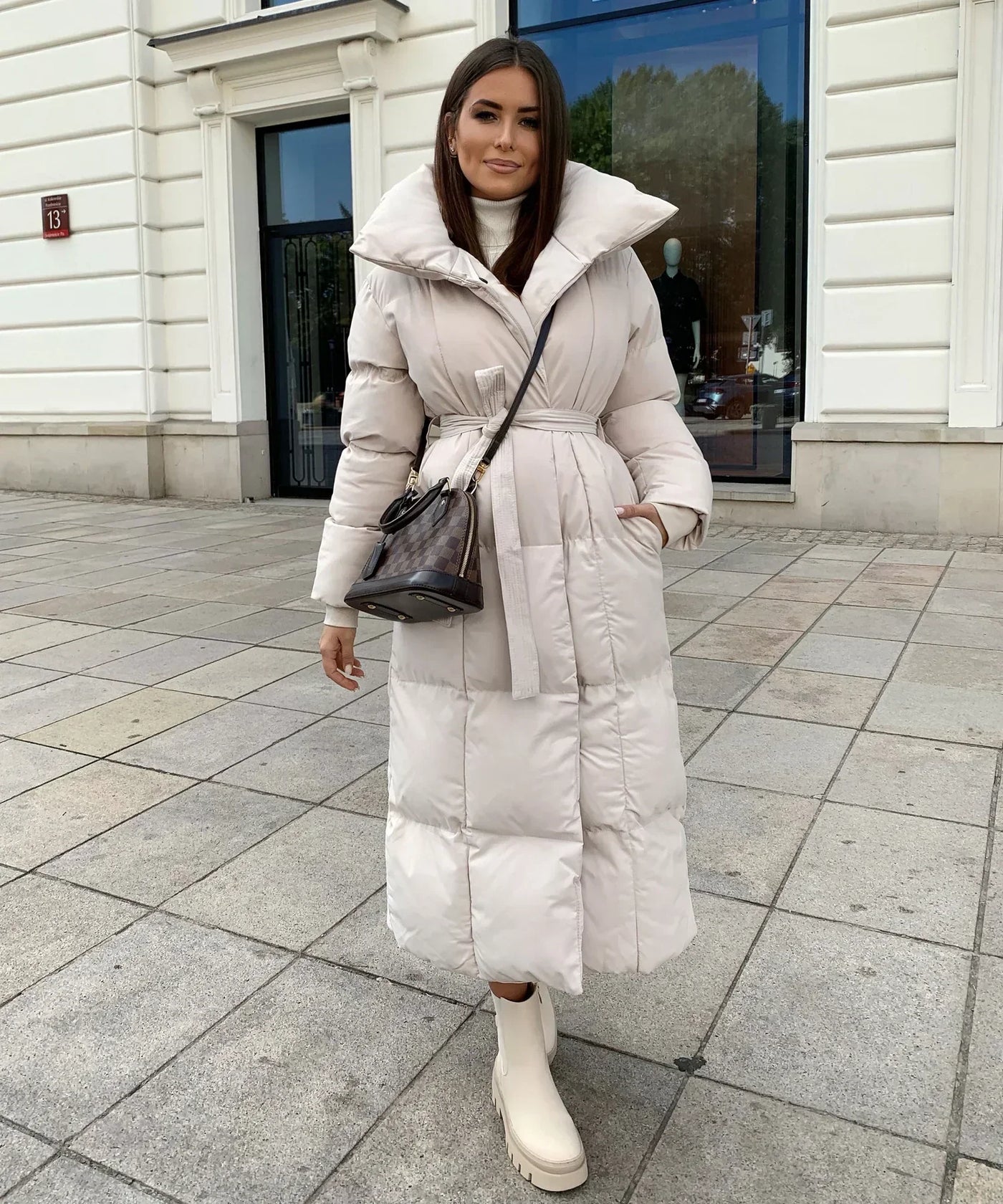 Victoria™ Long Winter Coat with Belt