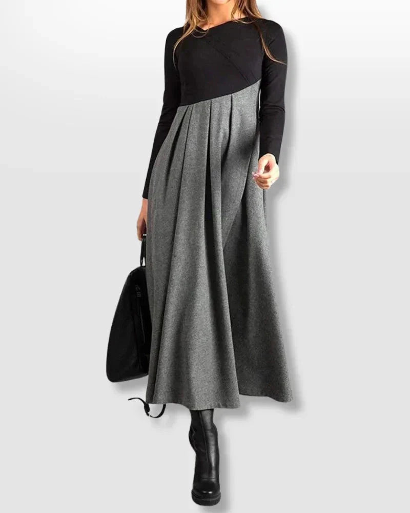 Olivia™ Elegant Two-Tone Dress